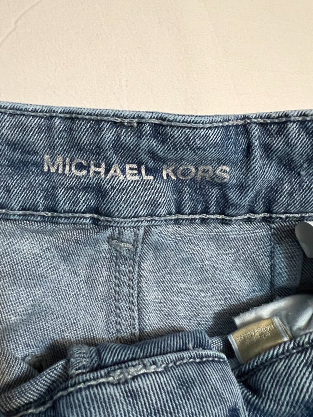 Michael Kors Wide Leg Jeans Gray Wash High Rise Pintuck Y2K 70s Style Waist 25" - Picture 8 of 12